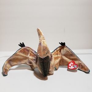 Ty Retired 2000 Beanie Baby SWOOP The Pterodactyl Dinosaur! Made with Pellets!